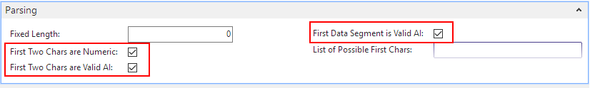 Bar Code Type Parsing FastTab