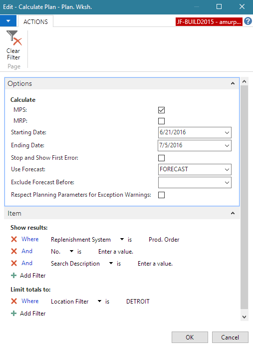 Calculate Plan