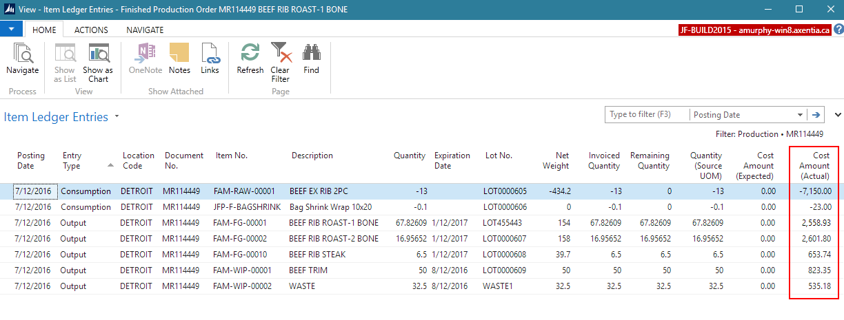 Item Ledger Entries