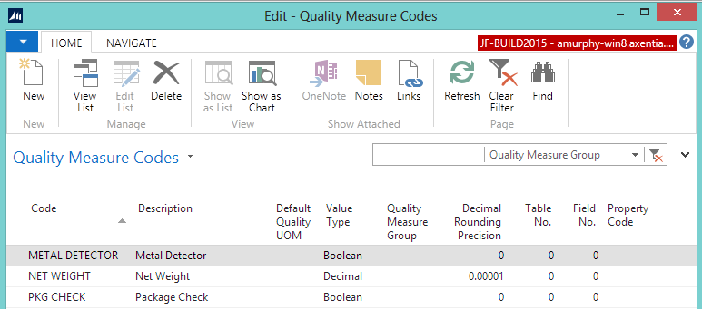 Quality Measure Codes