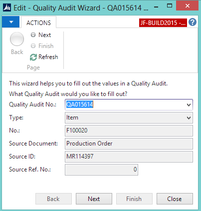 Quality Audit Wizard