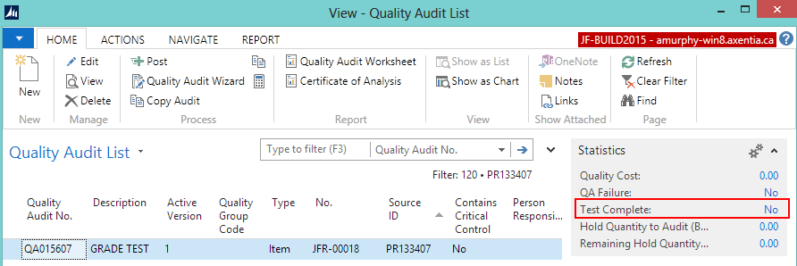 Quality Audit List