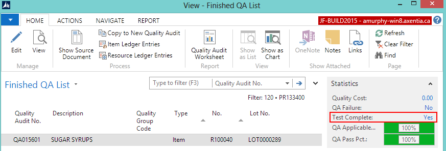 Finished Quality Audit