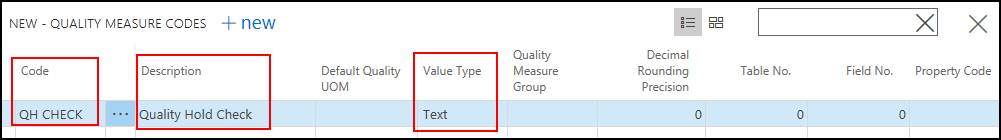 Quality Measure Codes