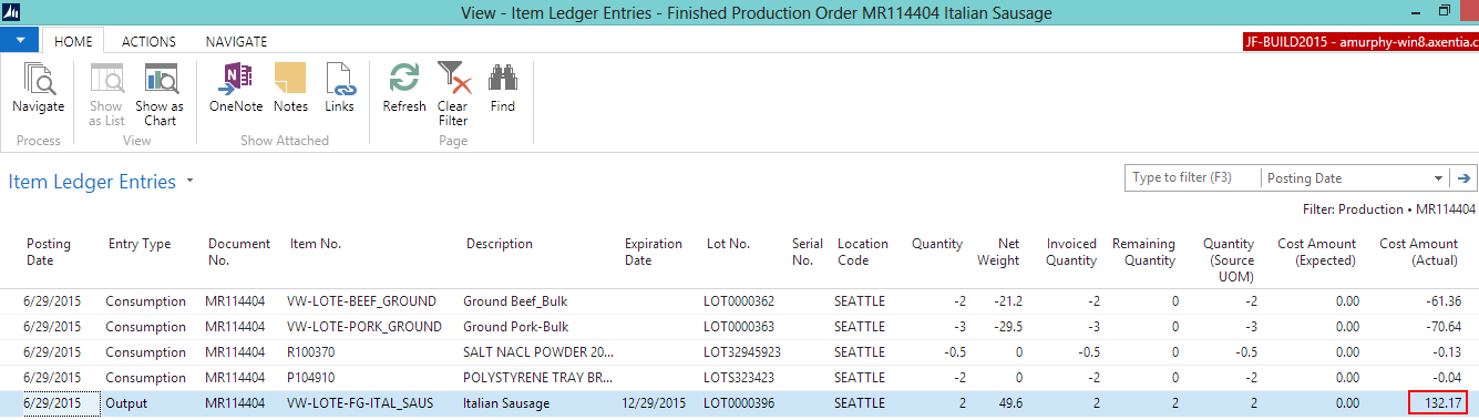 Item Ledger Entries